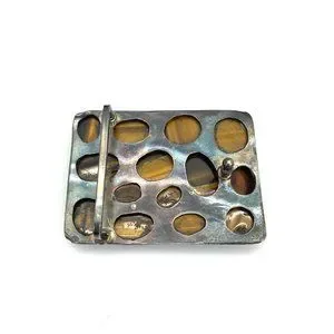 One of a Kind Tiger\'s Eye Belt Buckle by Safia Day Safia Day | Accessories | One Of A Kind Tigers Eye Belt  main image 2